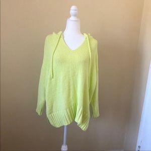 Neon yellow pullover hoodie from Aerie.